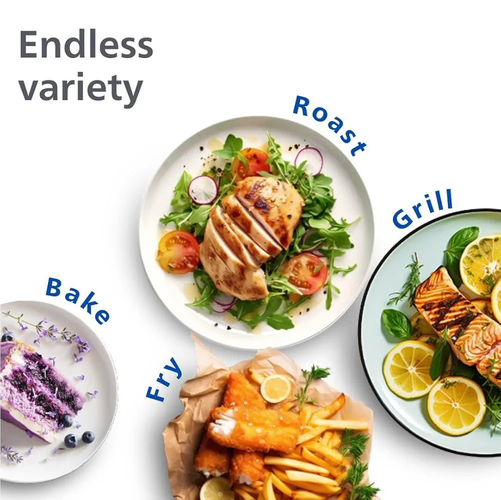 Philips – Friteuse à air à double panier série 3000, fonctions 8 en 1, 9 L, 2 tiroirs, temps de cuisson auto-synchronisé, 90 % de matières grasses en moins, technologie Rapid Air, application HomeID
