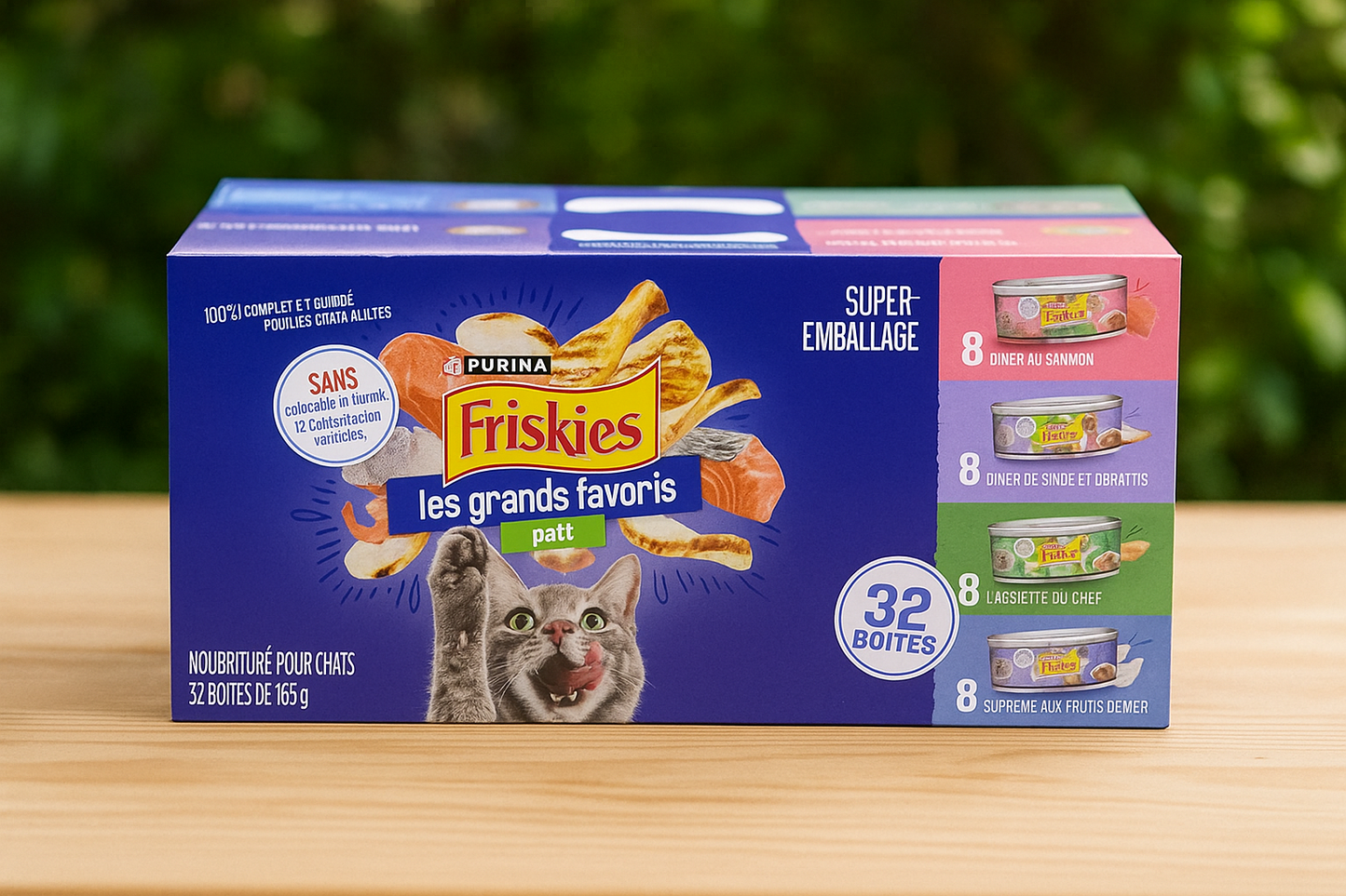 😻 Purina Friskies – Les grands favoris 🐾 | 32 boîtes de 156 g 🍽️ | 4 saveurs variées 🌸🐟🐔🥩 | Offrez à votre chat un repas délicieux chaque jour ✨