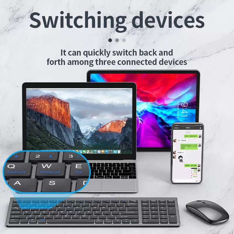 ✨ Clavier Bluetooth Sans Fil – Slim, Rechargeable & Ultra Pratique ✨