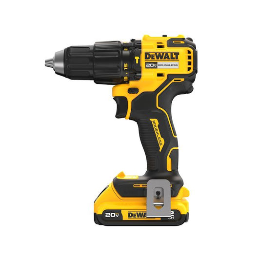 Perceuse à percussion compacte DEWALT 20V, sans balais avec batterie et chargeur