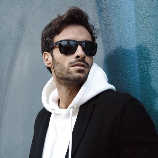 ZENOTTIC Lunettes de soleil polarisées, carrées et légères, pour homme – Monture en TR90 – Protection UV400