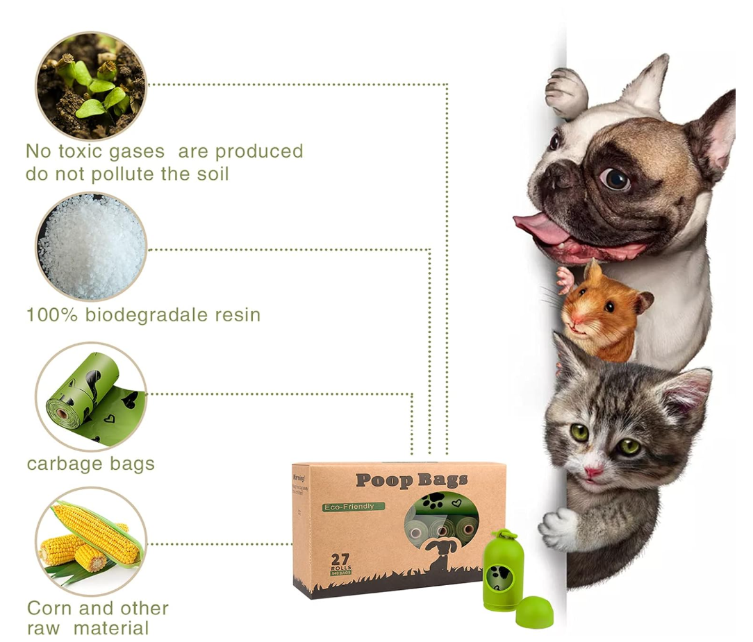 🐾 Yingdelai – Lot de 540 Sacs à Déjections Canines + Distributeur