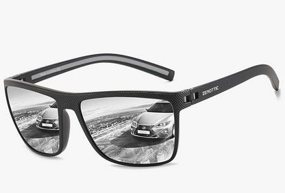 ZENOTTIC Lunettes de soleil polarisées, carrées et légères, pour homme – Monture en TR90 – Protection UV400