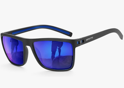 ZENOTTIC Lunettes de soleil polarisées, carrées et légères, pour homme – Monture en TR90 – Protection UV400