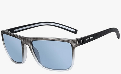 ZENOTTIC Lunettes de soleil polarisées, carrées et légères, pour homme – Monture en TR90 – Protection UV400