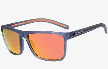 ZENOTTIC Lunettes de soleil polarisées, carrées et légères, pour homme – Monture en TR90 – Protection UV400