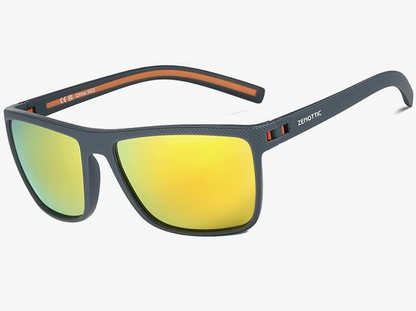 ZENOTTIC Lunettes de soleil polarisées, carrées et légères, pour homme – Monture en TR90 – Protection UV400