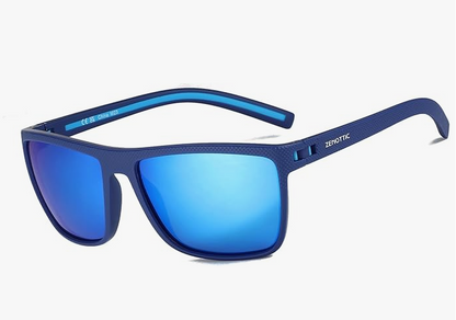 ZENOTTIC Lunettes de soleil polarisées, carrées et légères, pour homme – Monture en TR90 – Protection UV400