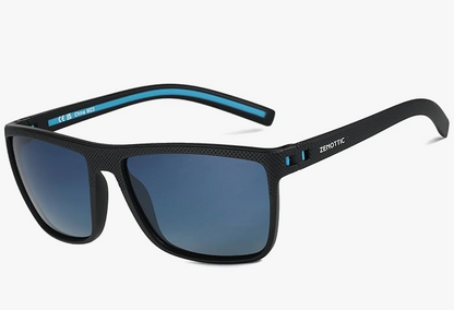 ZENOTTIC Lunettes de soleil polarisées, carrées et légères, pour homme – Monture en TR90 – Protection UV400